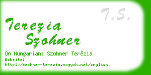 terezia szohner business card